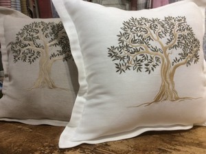 Pillow with olive tree embrodery ( only shell)