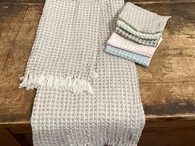 Asciugamani apone misto lino con frangia