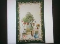 Tea towel BALCON POTAGER GREEN