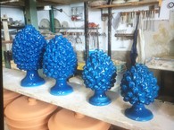 PIGNA MARITTIMA  BLU IN CERAMICA FATTA A MANO