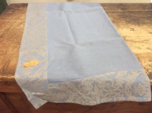 Tovaglia con bordo applicato Azzurra