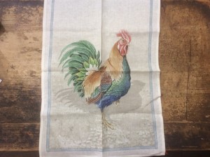 Tea towel ROOSTER BROWN