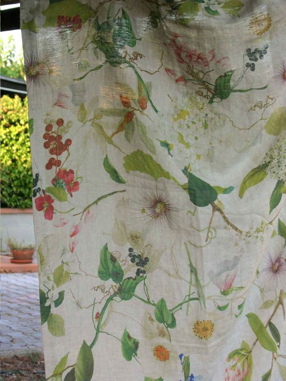 Mercantia hand Made in Toscana Grand foulard Linen 100% Made in Italy