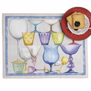 Crystal place mat Mercantia handmade in Toscana