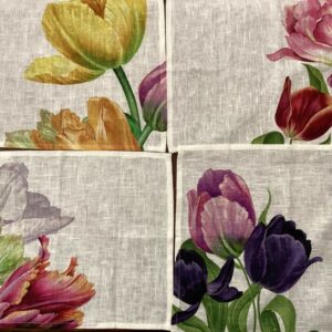 Tovaglietta TULIPANI  100% LINO