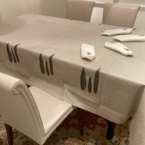 CIPRESSO RICAMATO    50% linen 50% cotton    Table cloth