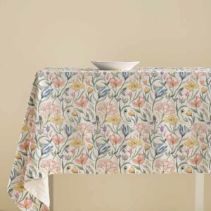 FLORALIA   100% linen  TABLE CLOTH  PREWASHED