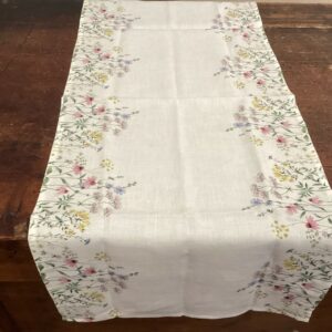FIORI DI CAMPO  100% LINEN   Table Runner
